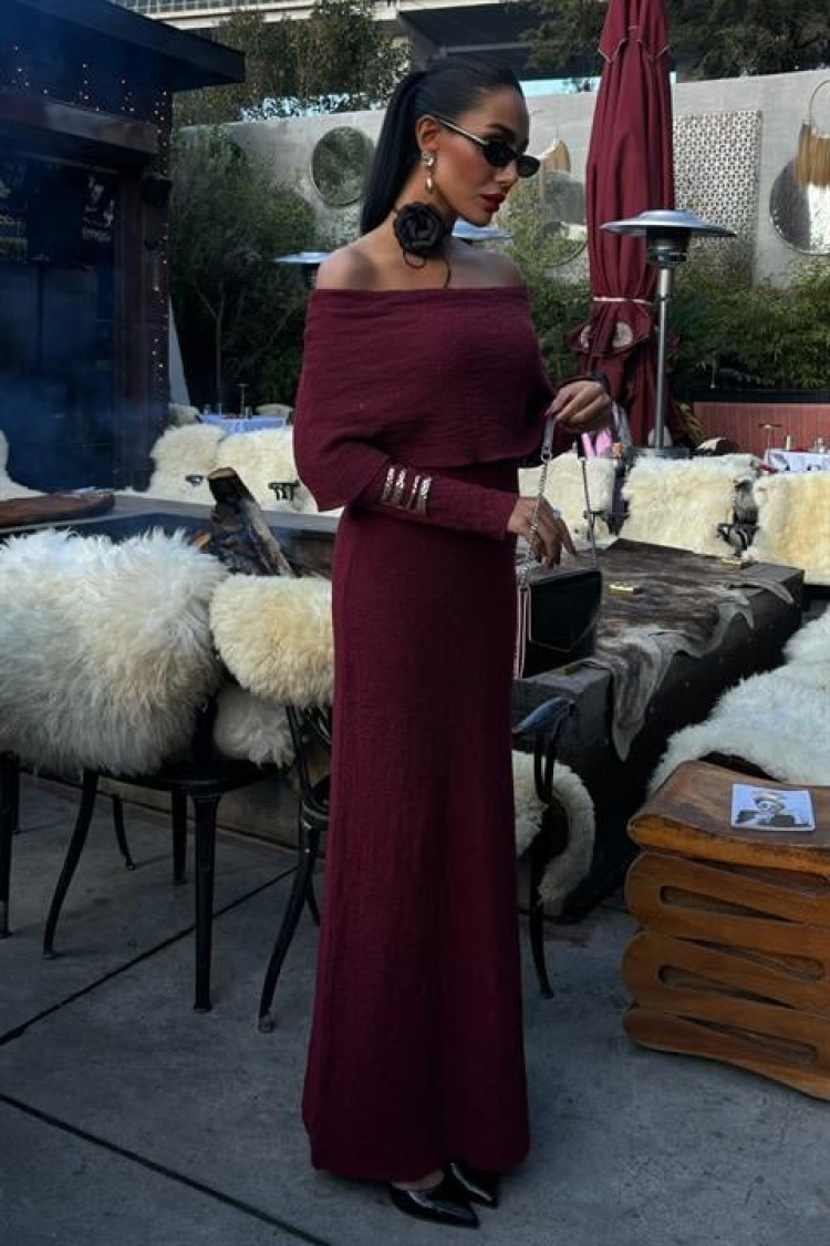 Madonna Collar Premium Dress - Sobe Istanbul - Globality Store - Women Clothes Wholesale Turkey