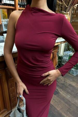 Elegant Dress With Back Chain And Cleavage - Sobe Istanbul - Globality Store - Women Clothes Wholesale Turkey