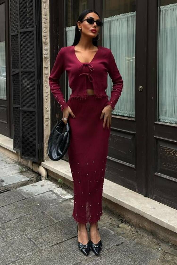 Ferry Pearl Detailed Three Piece Suit