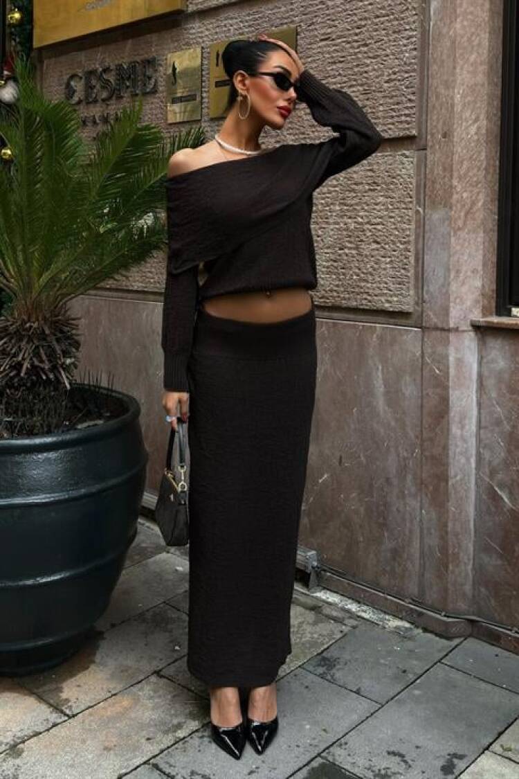 Madonna Collar Skirt Suit
