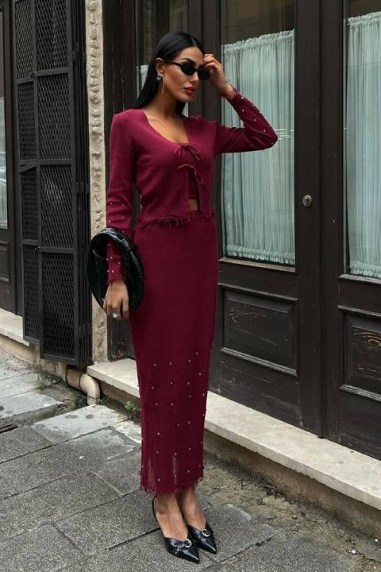 Ferry Pearl Detailed Three Piece Suit