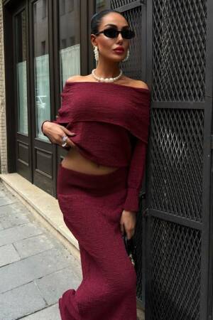 Madonna Collar Skirt Suit - Sobe Istanbul - Globality Store - Women Clothes Wholesale Turkey