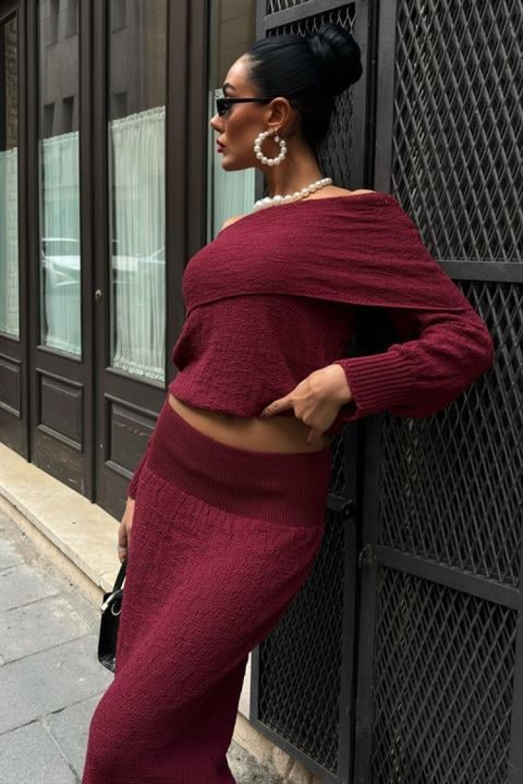 Madonna Collar Skirt Suit