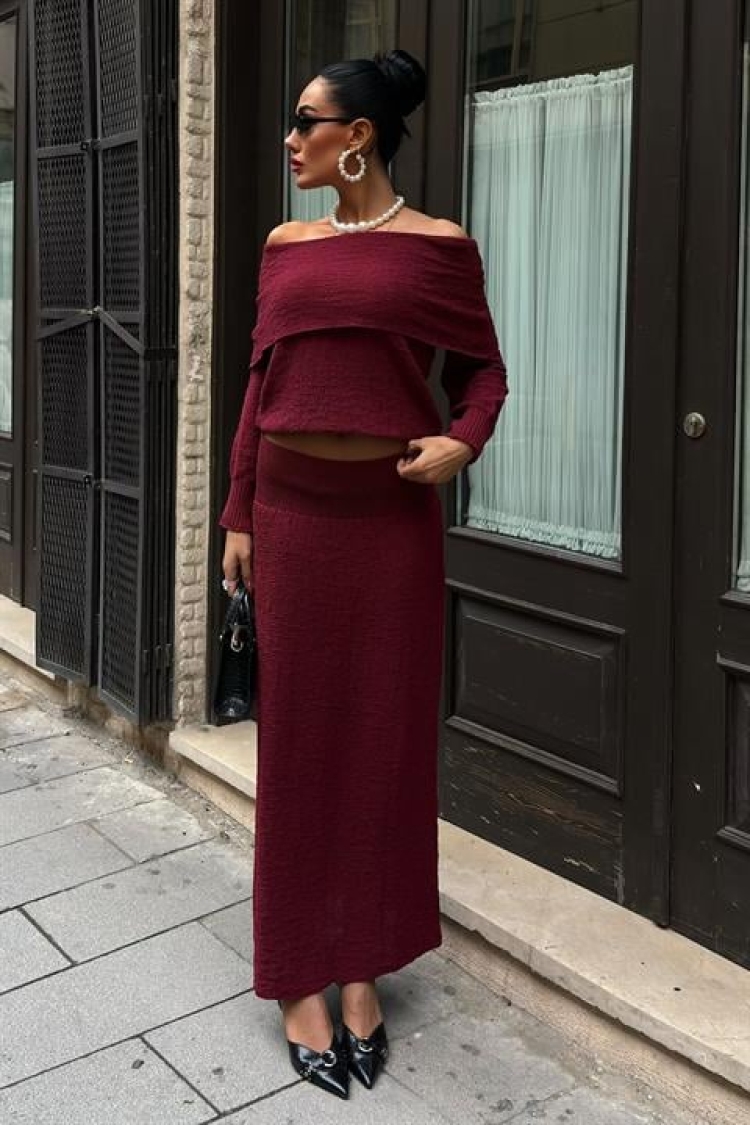 Madonna Collar Skirt Suit - Sobe Istanbul - Globality Store - Women Clothes Wholesale Turkey