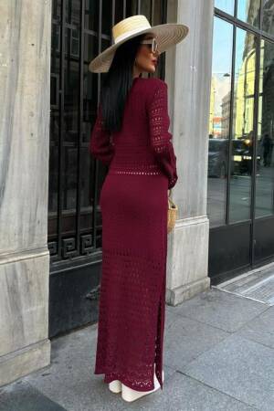 Openwork Detailed Spanish Sleeve Dress - Sobe Istanbul - Globality Store - Women Clothes Wholesale Turkey