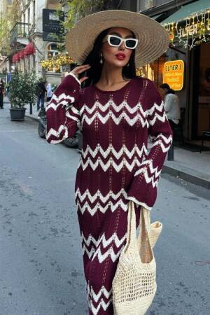 Openwork Dress With Beaded Detail - Multicolored - Sobe Istanbul - Globality Store - Women Clothes Wholesale Turkey