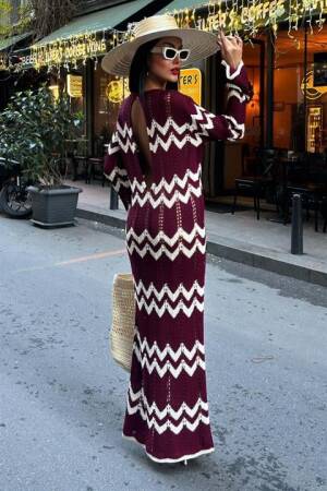 Openwork Dress With Beaded Detail - Multicolored - Sobe Istanbul - Globality Store - Women Clothes Wholesale Turkey