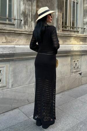 Openwork Detailed Spanish Sleeve Dress - Sobe Istanbul - Globality Store - Women Clothes Wholesale Turkey