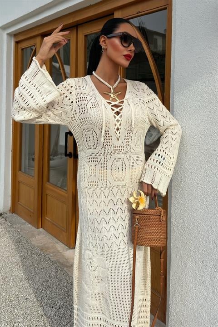 Brit Detailed Openwork Dress