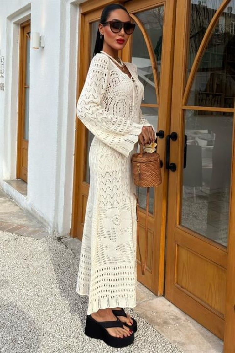 Brit Detailed Openwork Dress