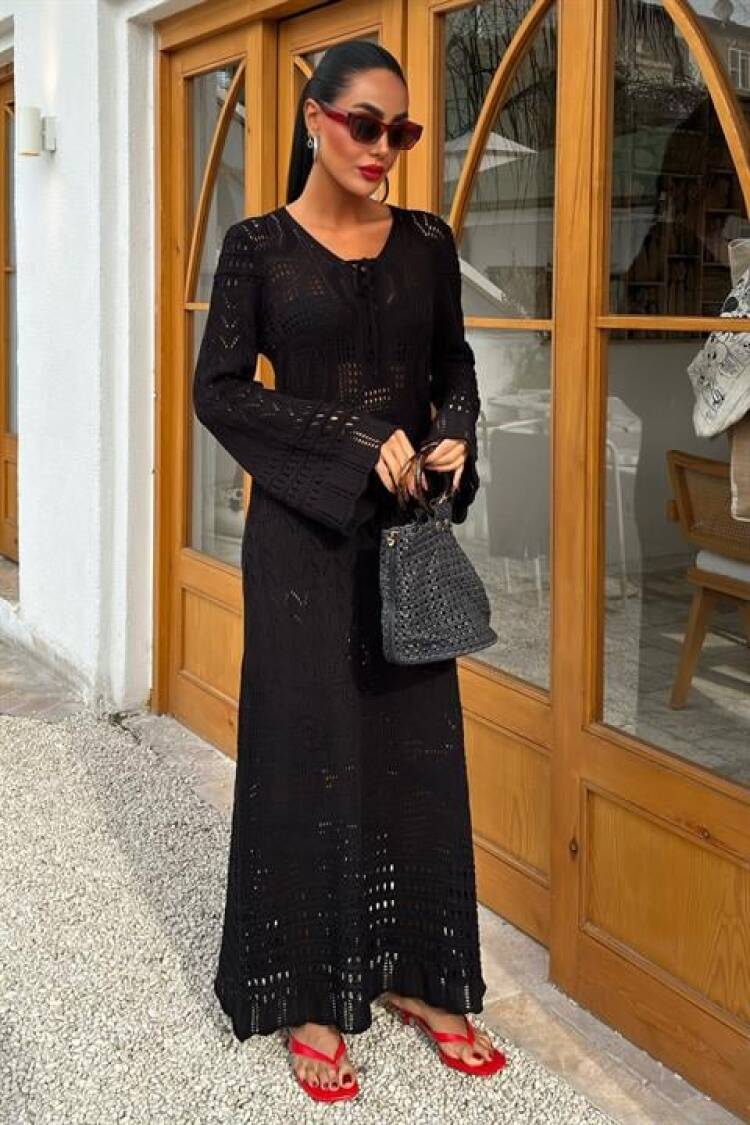 Brit Detailed Openwork Dress - Sobe Istanbul - Globality Store - Women Clothes Wholesale Turkey