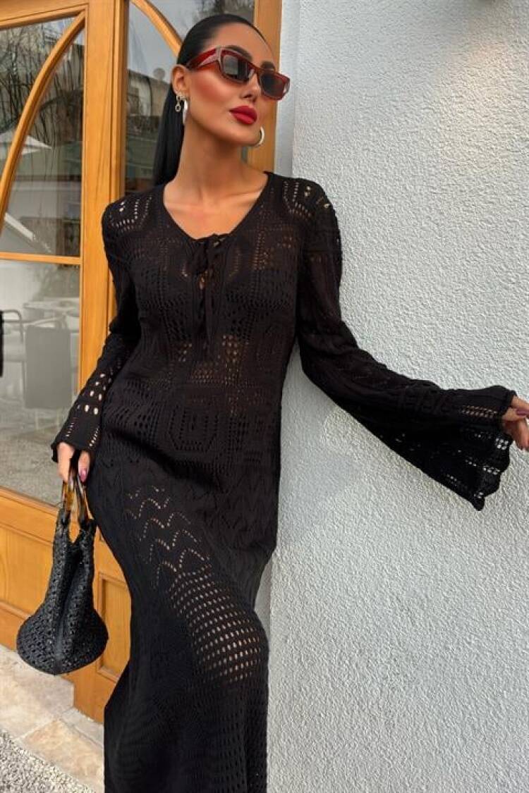 Brit Detailed Openwork Dress