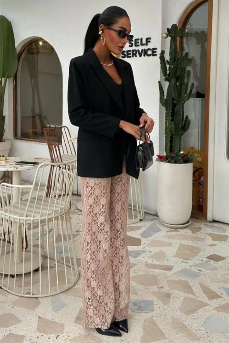 Lace Trousers With Inner Lining