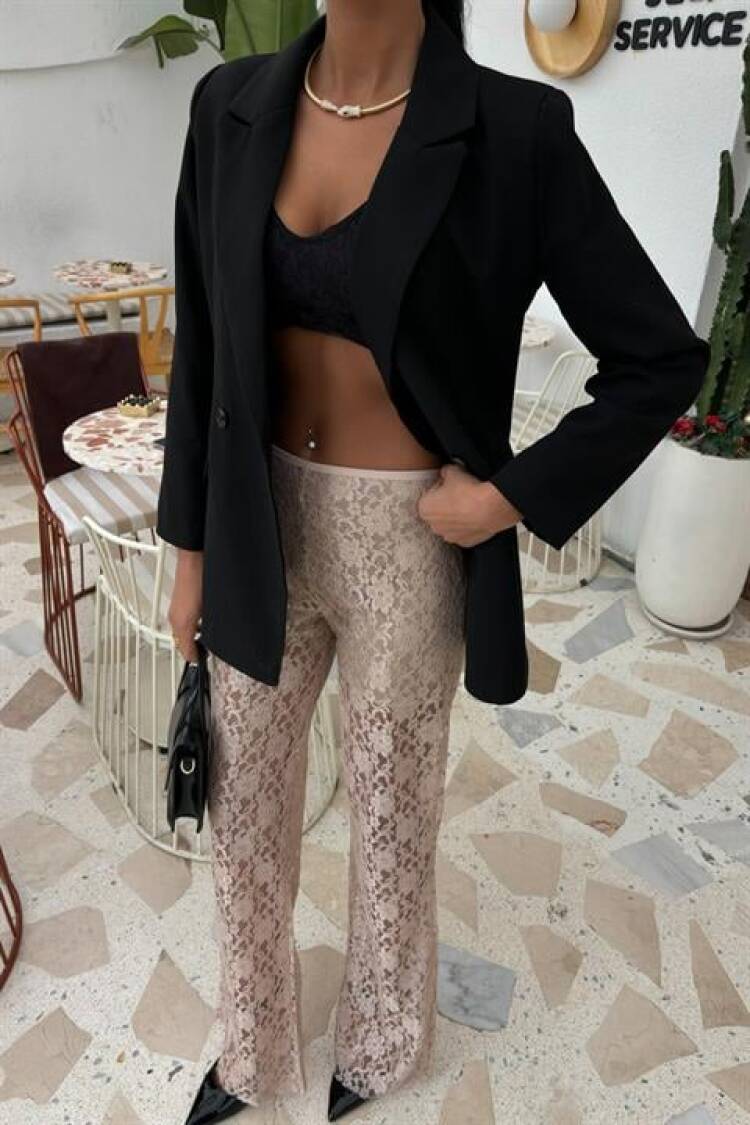 Lace Trousers With Inner Lining