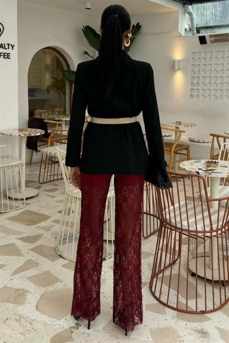 Lace Trousers With Inner Lining