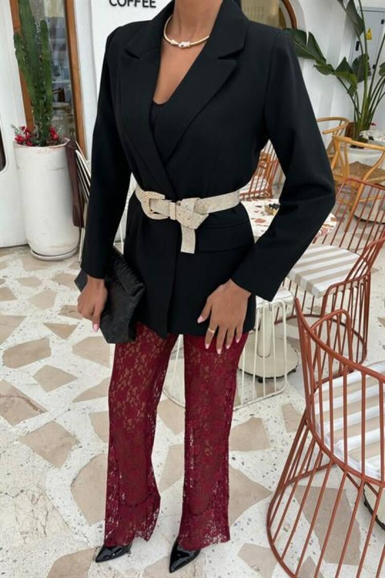 Lace Trousers With Inner Lining