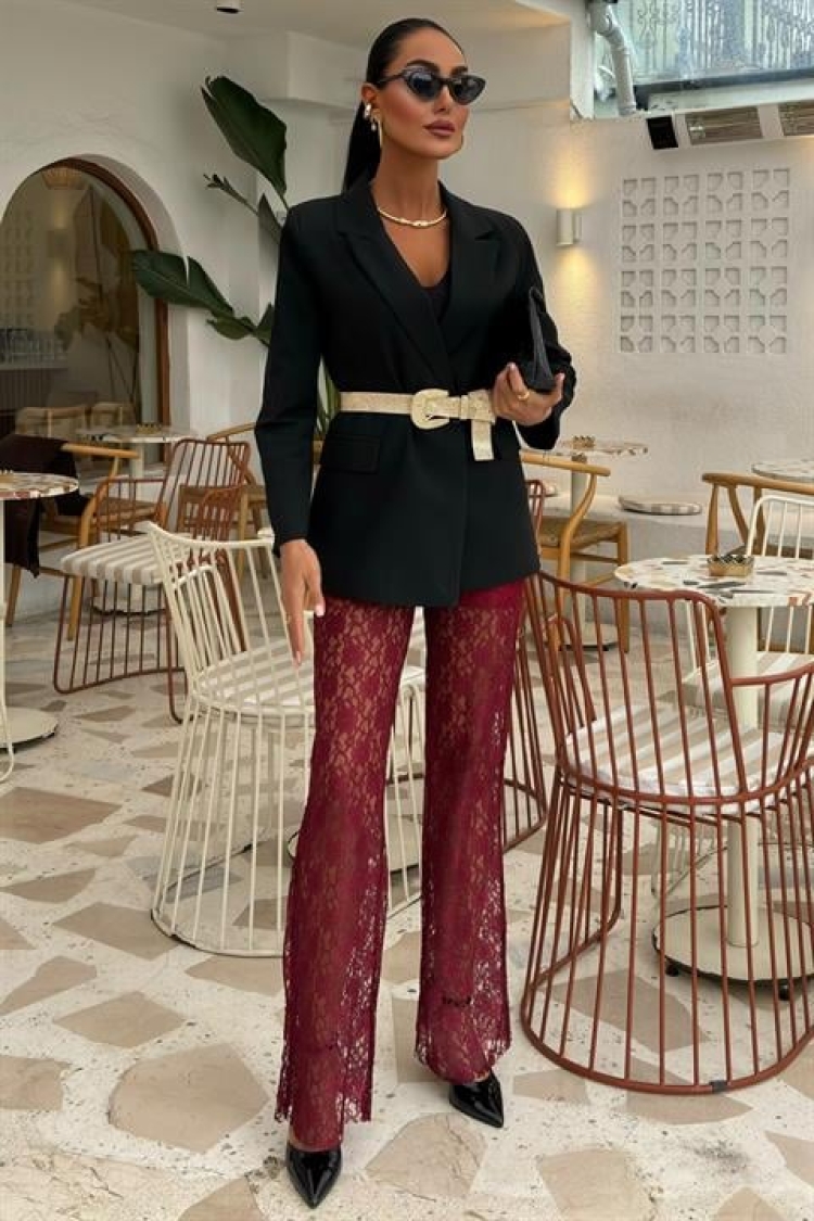 Lace Trousers With Inner Lining