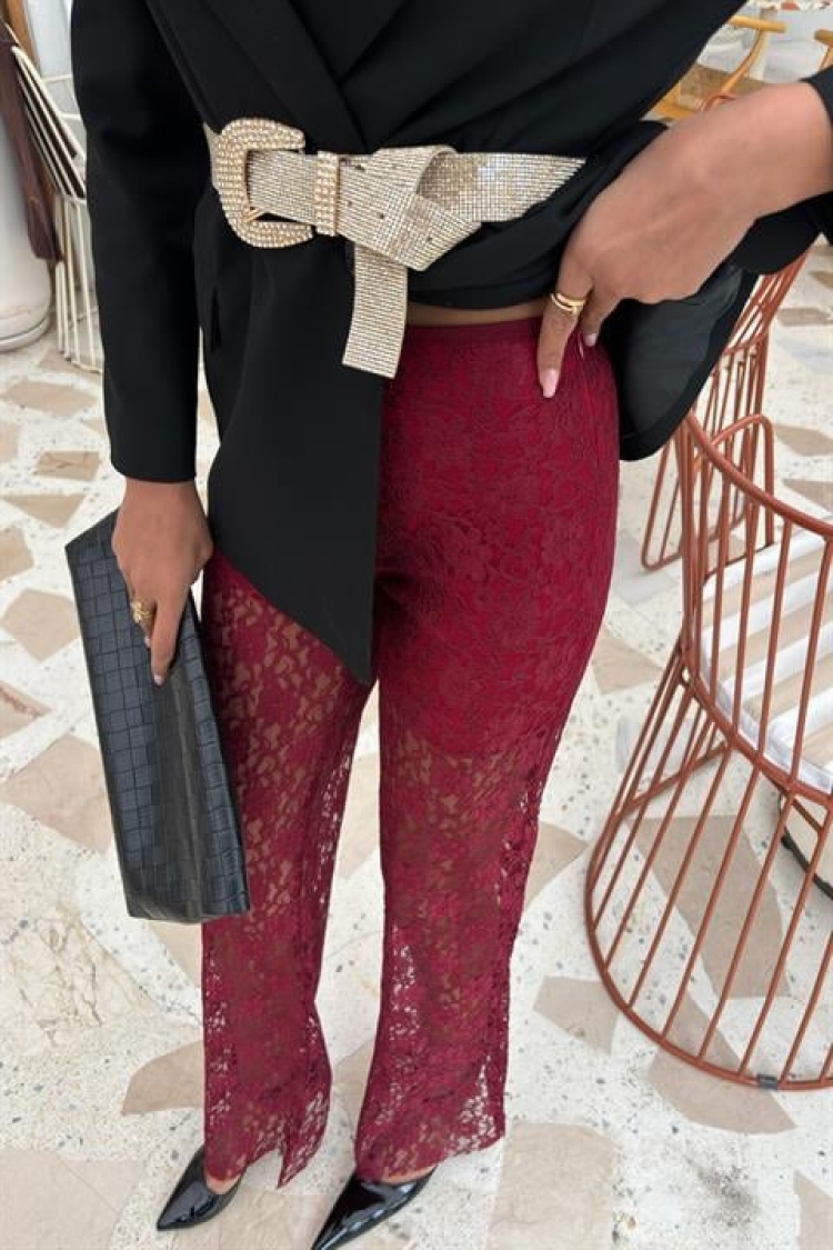 Lace Trousers With Inner Lining