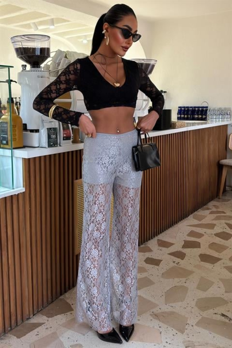 Lace Trousers With Inner Lining
