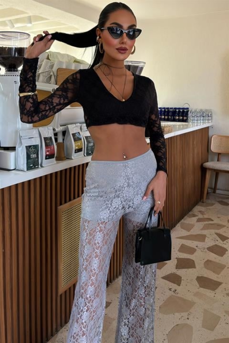 Lace Trousers With Inner Lining