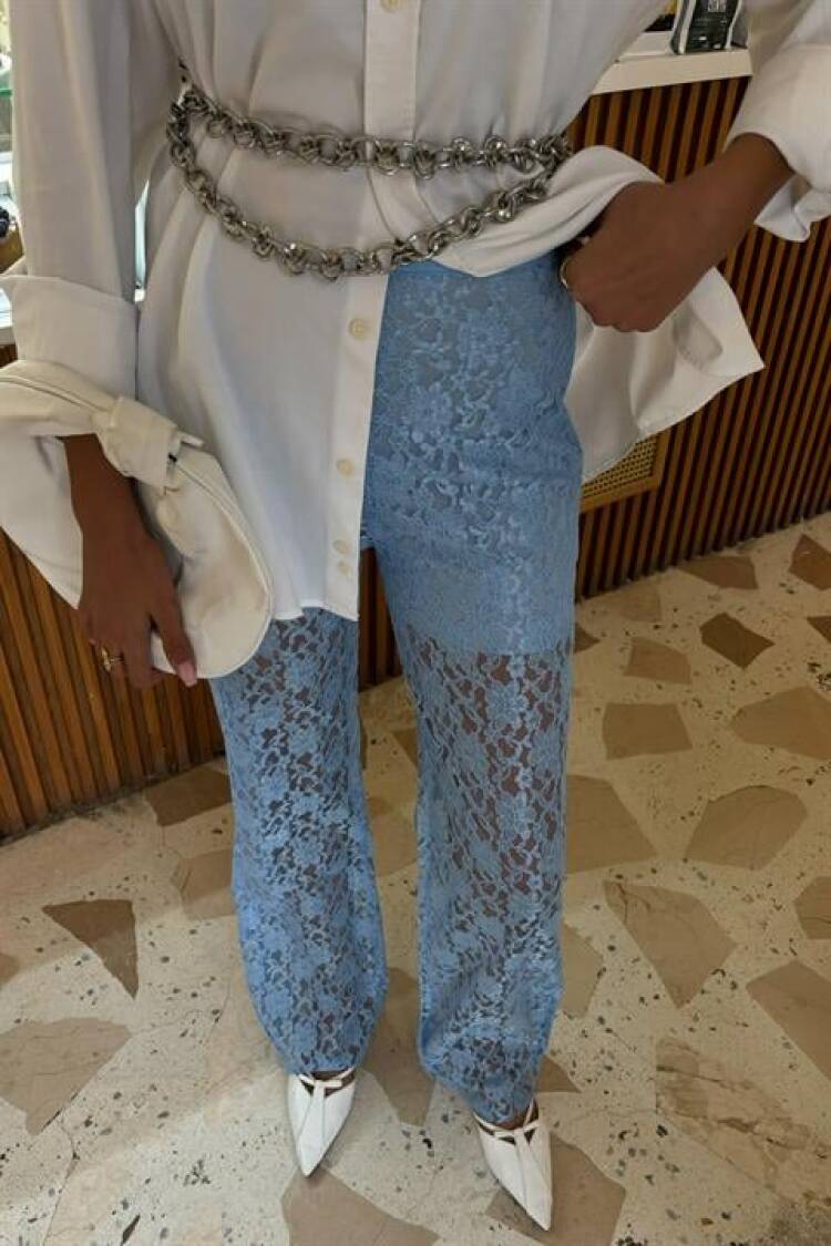 Lace Trousers With Inner Lining