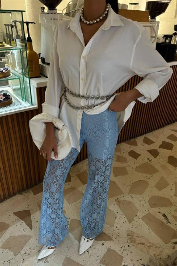 Lace Trousers With Inner Lining