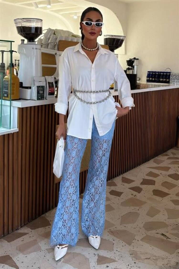Lace Trousers With Inner Lining