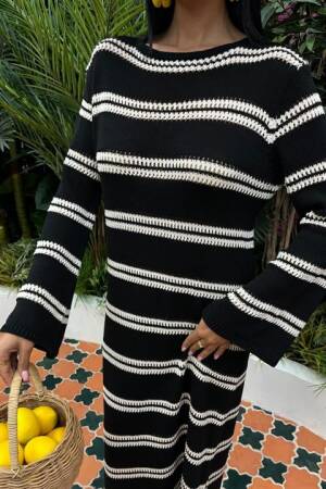 Spanish Sleeve Knitwear Dress With Back Neckline - Sobe Istanbul - Globality Store - Women Clothes Wholesale Turkey