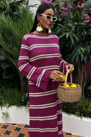 Spanish Sleeve Knitwear Dress With Back Neckline - Sobe Istanbul - Globality Store - Women Clothes Wholesale Turkey