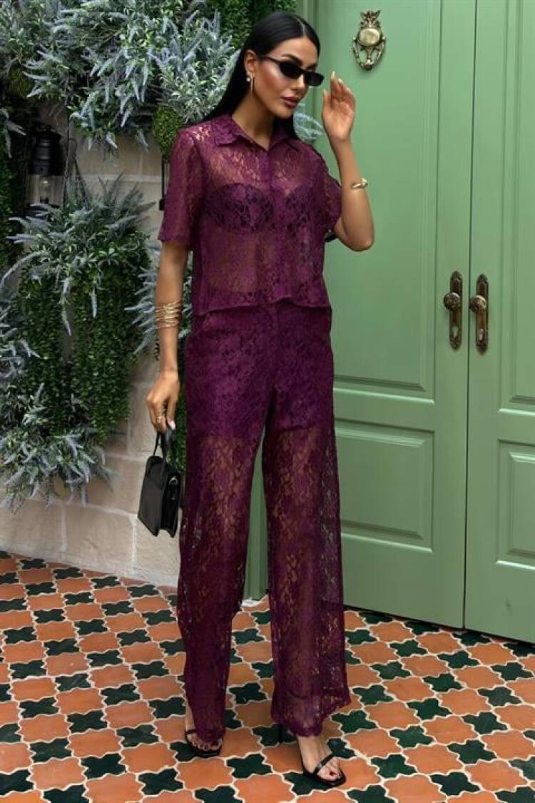 Pant Lined Lace Double Suit - Sobe Istanbul - Globality Store - Women Clothes Wholesale Turkey