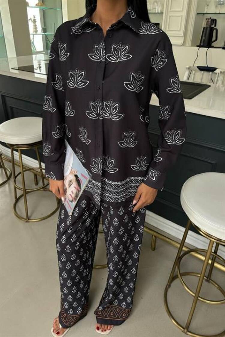 Ethnic Pattern Double Linen Suit