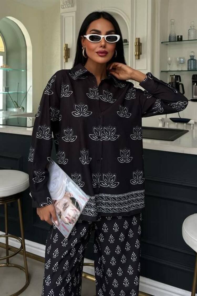 Ethnic Pattern Double Linen Suit