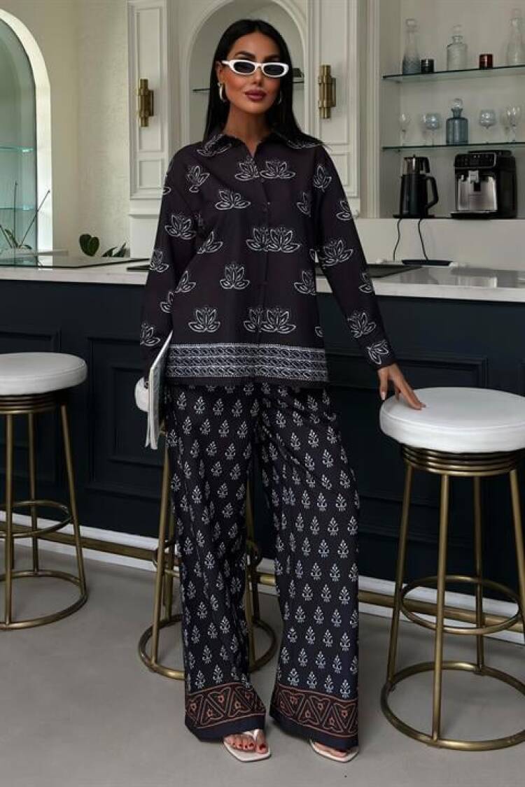 Ethnic Pattern Double Linen Suit
