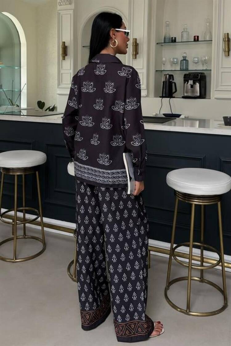 Ethnic Pattern Double Linen Suit