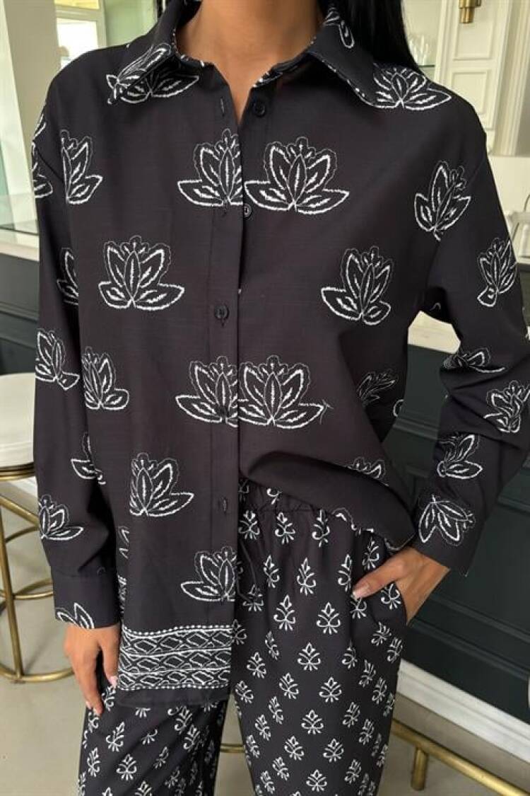 Ethnic Pattern Double Linen Suit