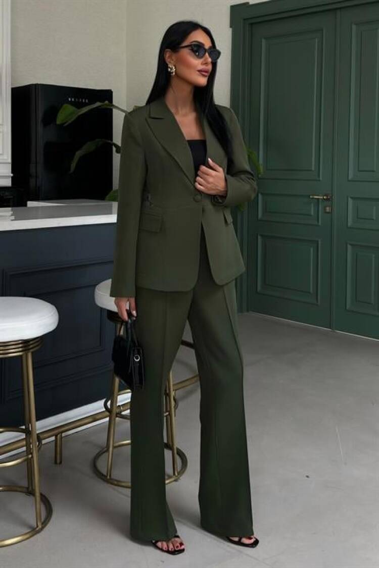 Back Lace Detail Premium Suit - Dark