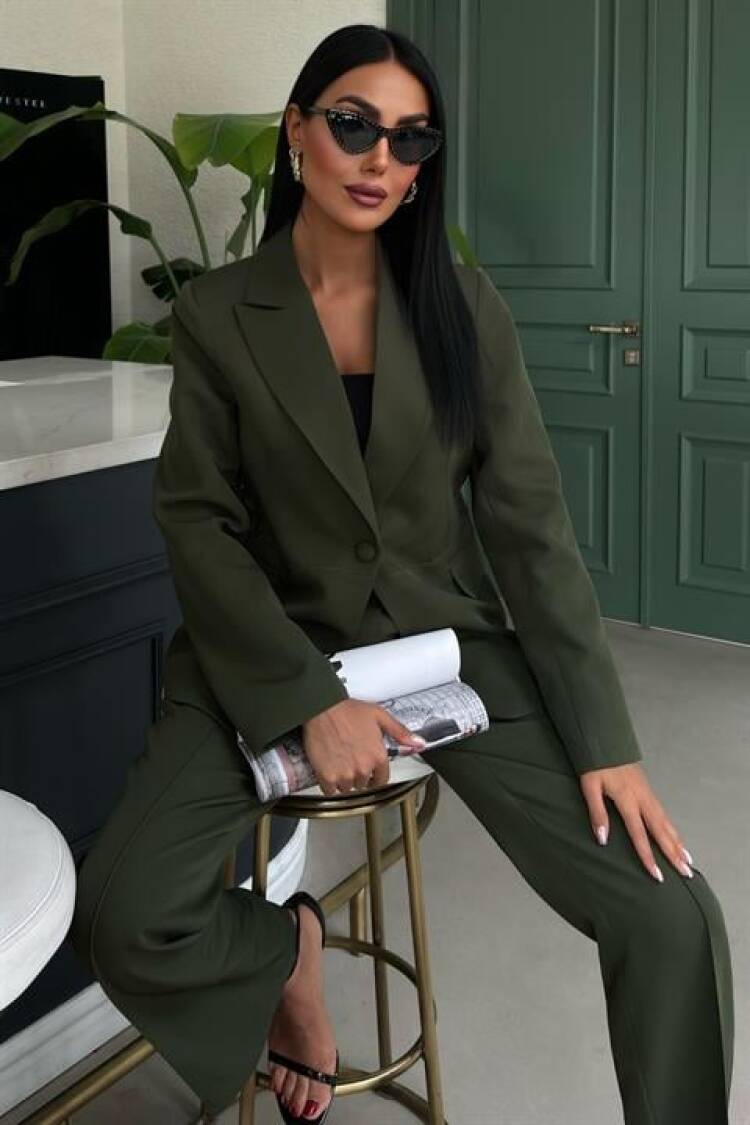 Back Lace Detail Premium Suit - Dark