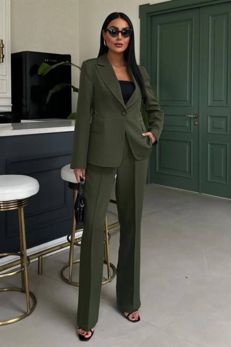 Back Lace Detail Premium Suit - Dark