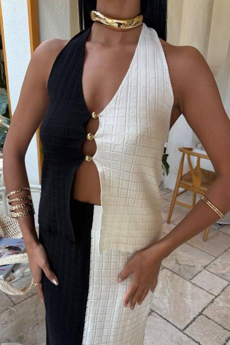 Bead Closure Textured Fabric Premium Suit