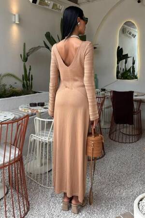 Openwork Detailed Crew Neck Sweater Dress - Sobe Istanbul - Globality Store - Women Clothes Wholesale Turkey