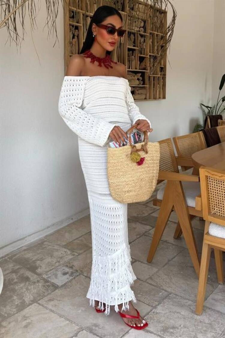Watermelon Sleeve Ethnic Knitwear Set