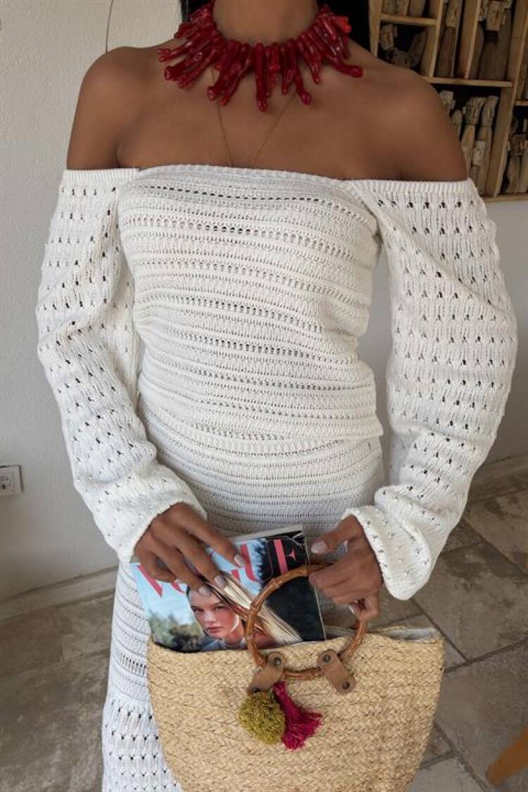 Watermelon Sleeve Ethnic Knitwear Set
