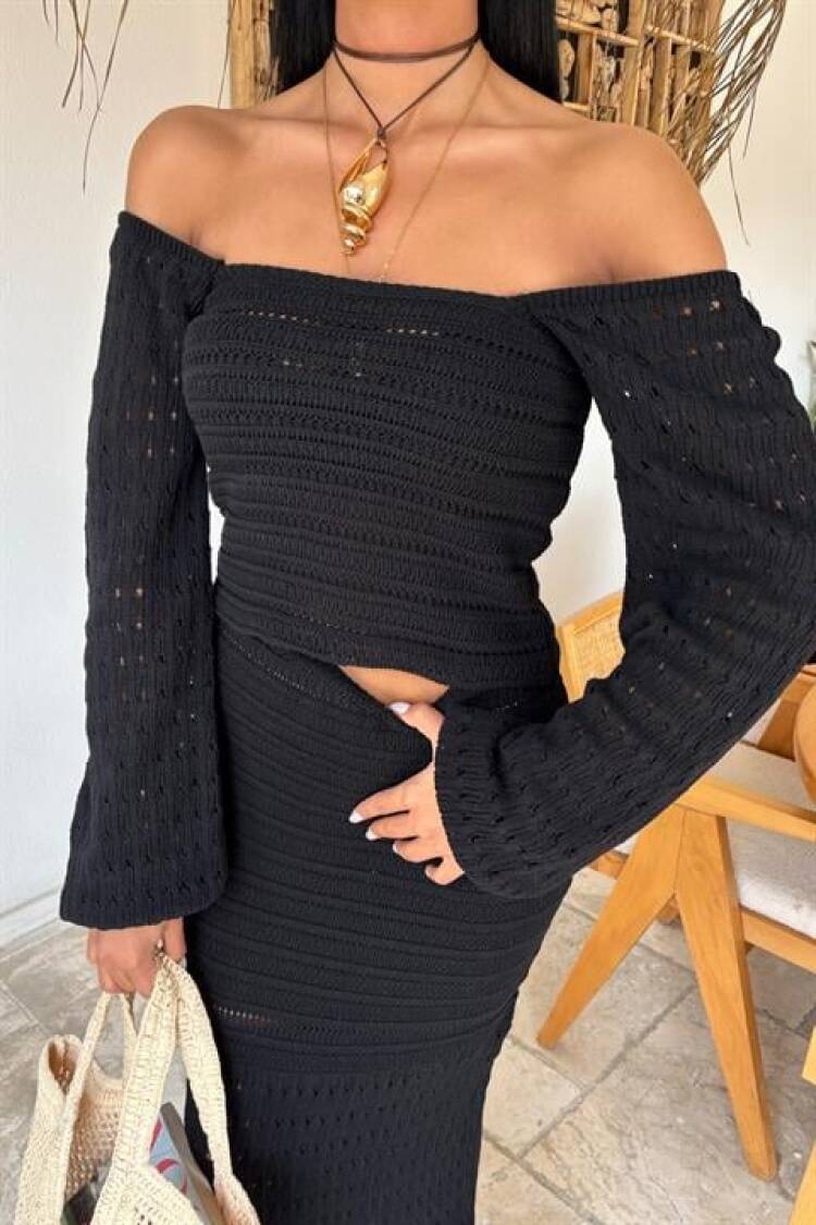 Watermelon Sleeve Ethnic Knitwear Suit