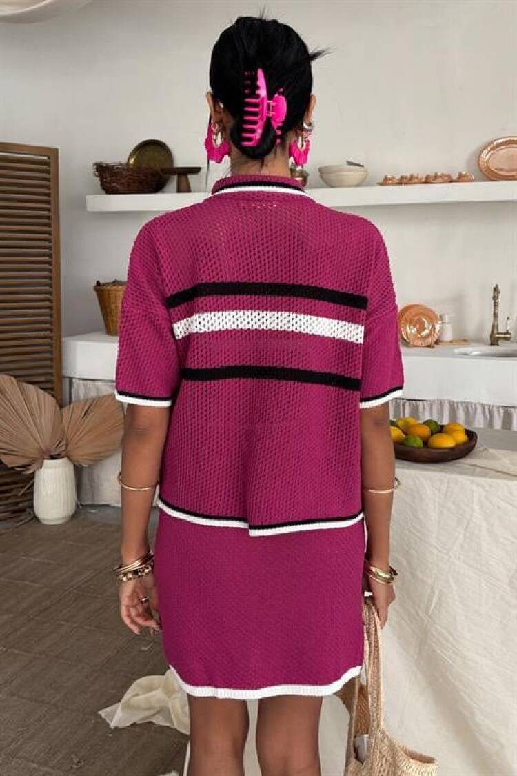Shirt Collar Skirt Knitwear Suit