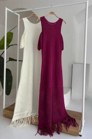 Shoulder Detailed Skirt Ruffle Sweater Dress - Sobe Istanbul - Globality Store - Women Clothes Wholesale Turkey