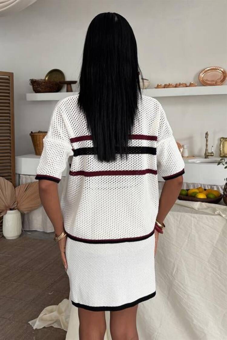 Shirt Collar Skirt Knitwear Suit