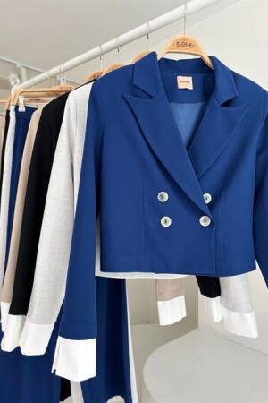 Double-breasted Jacket Suit With Garnished Cuffs - Sobe Istanbul - Globality Store - Women Clothes Wholesale Turkey