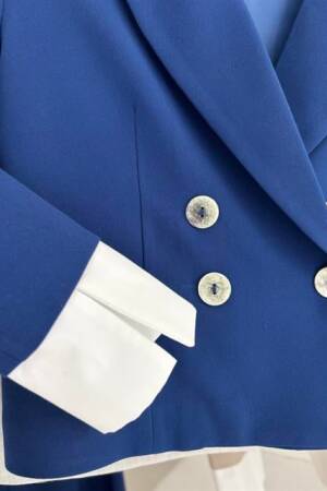 Double-breasted Jacket Suit With Garnished Cuffs