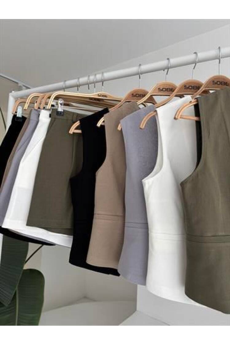Vest Shorts Flame Linen Suit