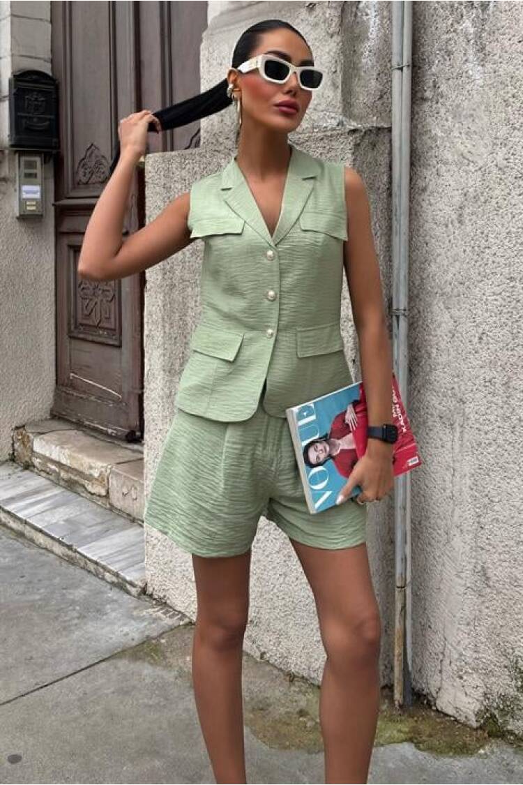 Vest Shorts Viscon Set